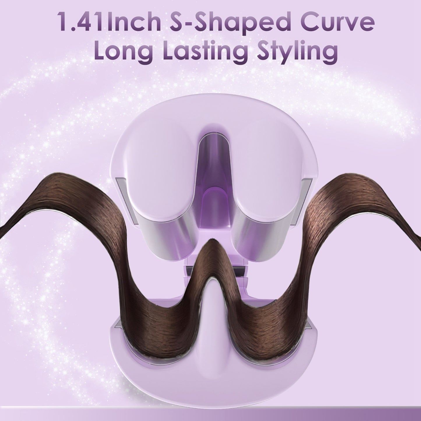 1 ferro arricciacapelli con ioni in ceramica da 1,41 pollici, arricciacapelli profondo, doppia tensione, antiscottatura, ferro arricciacapelli, piastra per capelli con 5 temperature, spegnimento automatico, riscaldamento rapido in 30 secondi