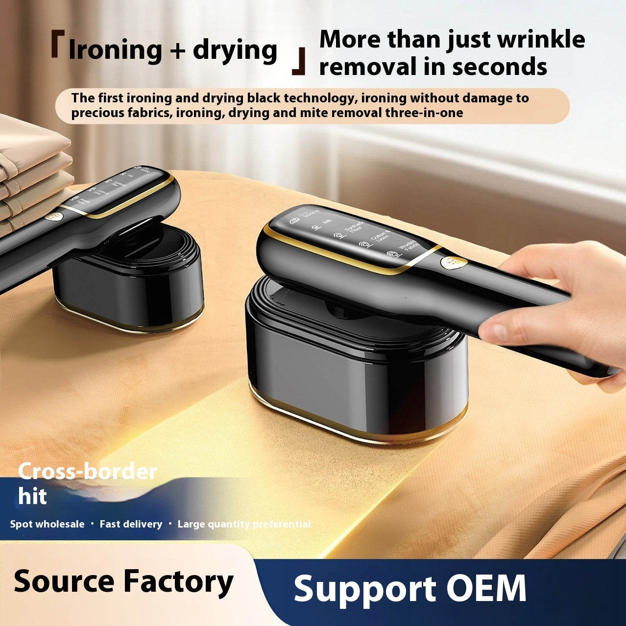 Spazzola a vapore portatile ad alta potenza, ferro da stiro elettrico da viaggio