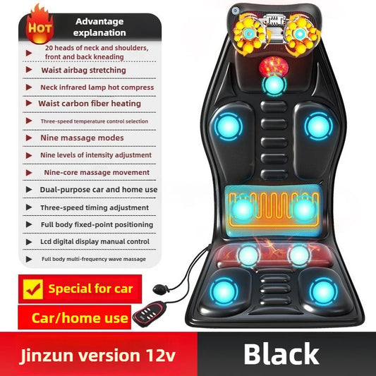 Massage Seat Cushion Cheap With Heating Adjustable Lumbar Airbag Back Massage Chair Cushion for Men and Women Home Office Use